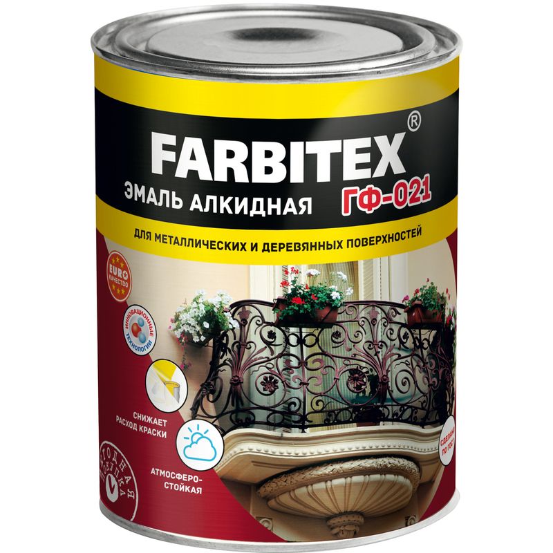 Грунтовка ГФ-021 FARBITEX красно-коричневая 0,8кг4300005990- купить в АПлайн