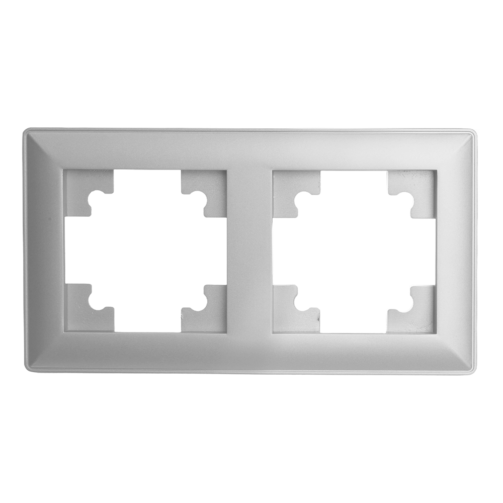 Рамка "Катрин" 2 СП серебро,пластик PFR00-7002-03 39798PFR00-7002-03 39798- купить в АПлайн