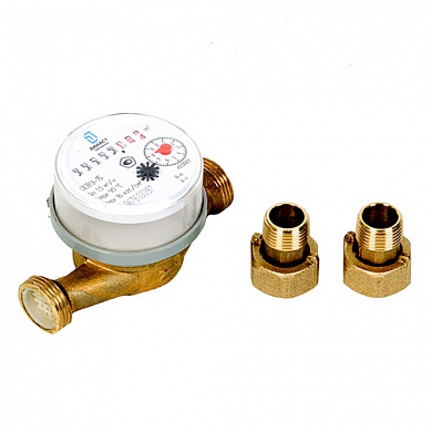 Счетчик для воды универ. ДЕКАСТ ОСВУ-15 (110мм, с комплектующим для подключен, без обратного клапана