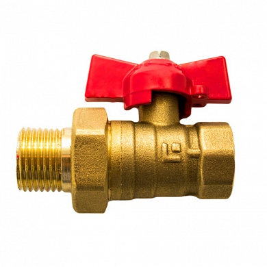 Кран шаровой 11Б27п1 бабочка 3/4 (D20) вн./американка /879/