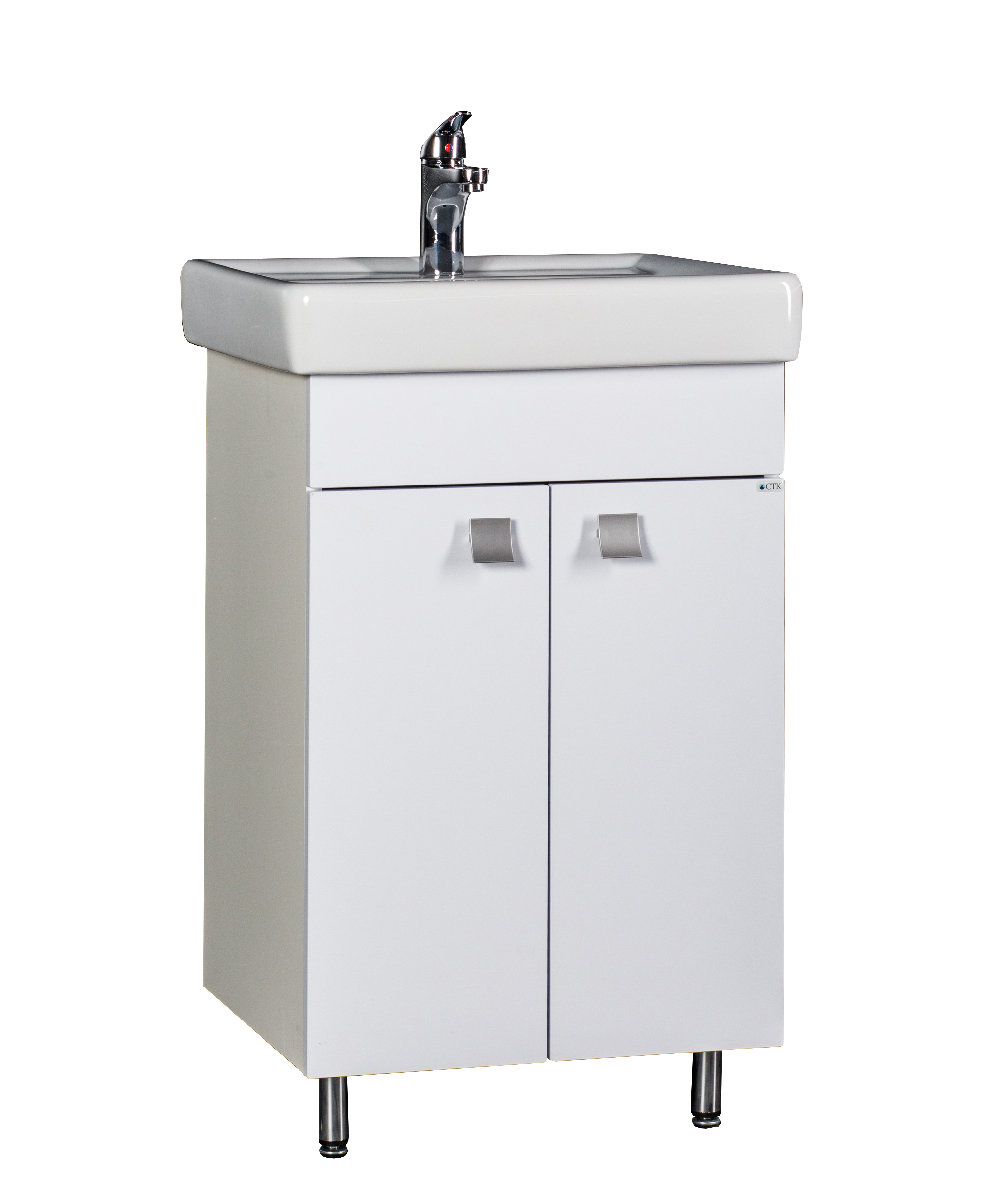 Тумба SANTREK HOME "Тигода-55" белый 2 двери с умывальником "Тигода-55" 5128551285- купить в АПлайн