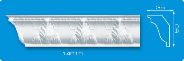 Плинтус потолочный инжекционный "Лагом" №14010 1,3м DISN-114010-WH-0040DISN-114010-WH-0040- купить в АПлайн