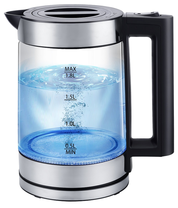 Чайник электрический MAXTRONIC 1,8л стекл. корпус MAX-414