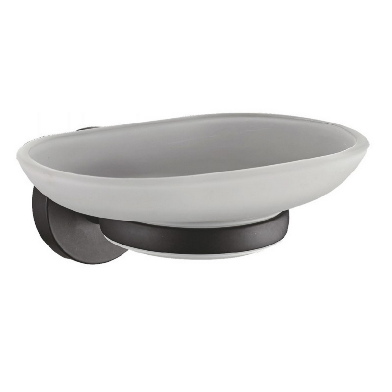 Мыльница настенная HAIBA черный стекло HB8702 