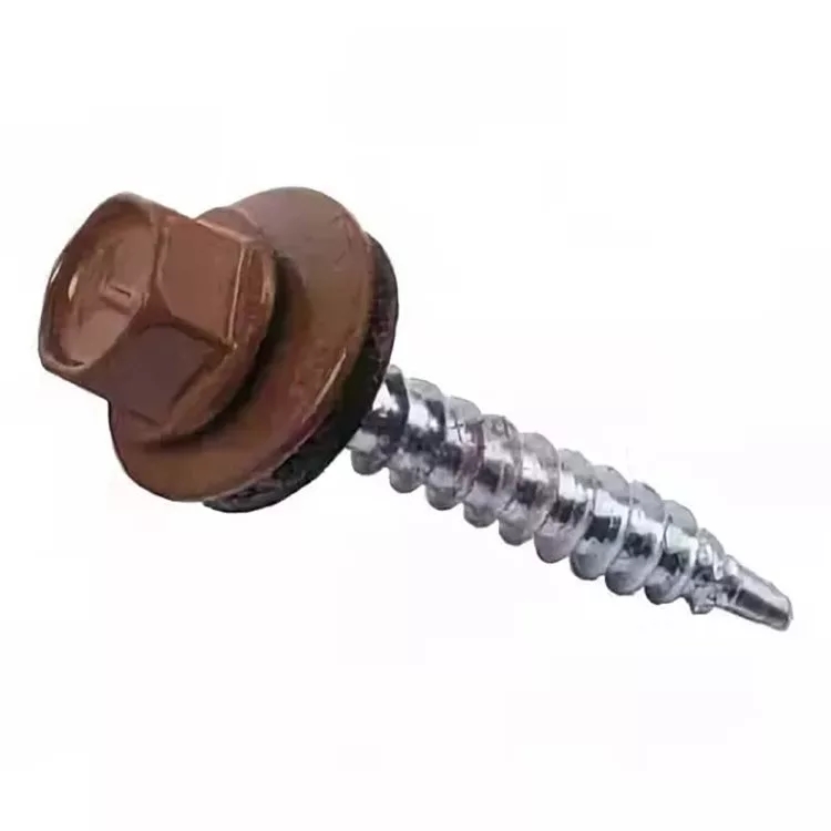 Саморез кровельный RAL8017 4,8х51 шок.-коричневые (150шт) 420290 БК