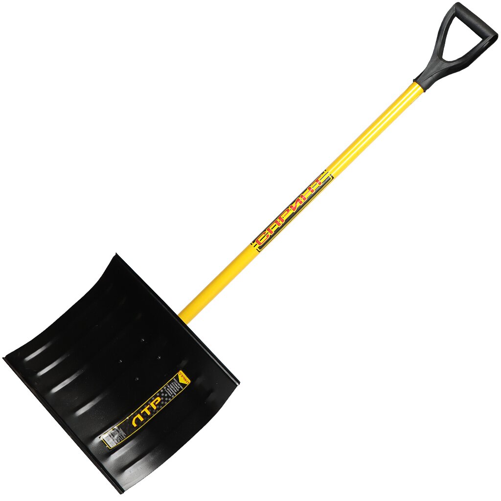 Лопата снеговая металл. порошковая ЛТР "СПРИНТ" 460х360мм с металл. черенком и V-ручкой СУ356