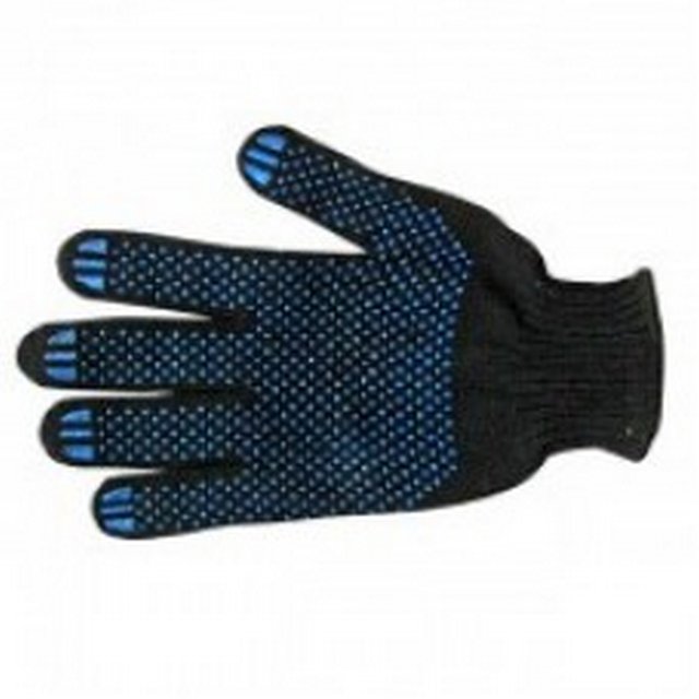 Перчатки двойные с ПВХ черные- купить в АПлайн