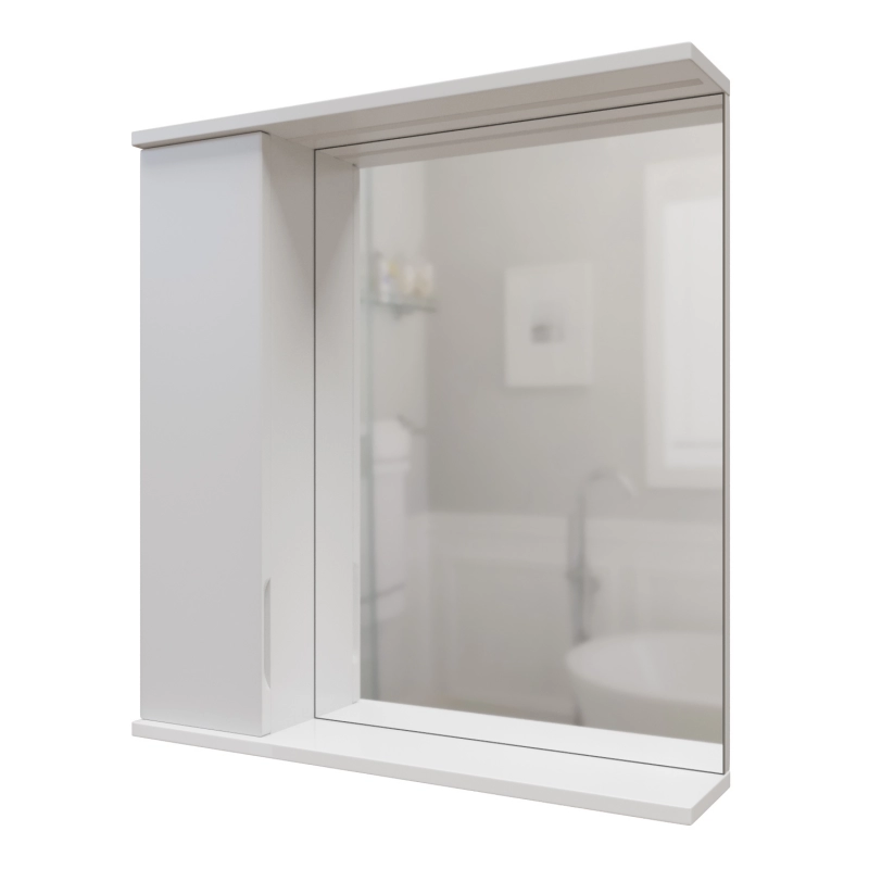 Зеркало-шкаф "Лайн-60" левый с подсветкой (ПВХ)