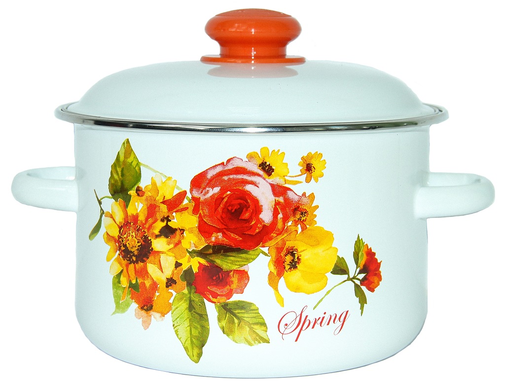 Кастрюля эмал. Весна 5,5л 1МD221P 109994