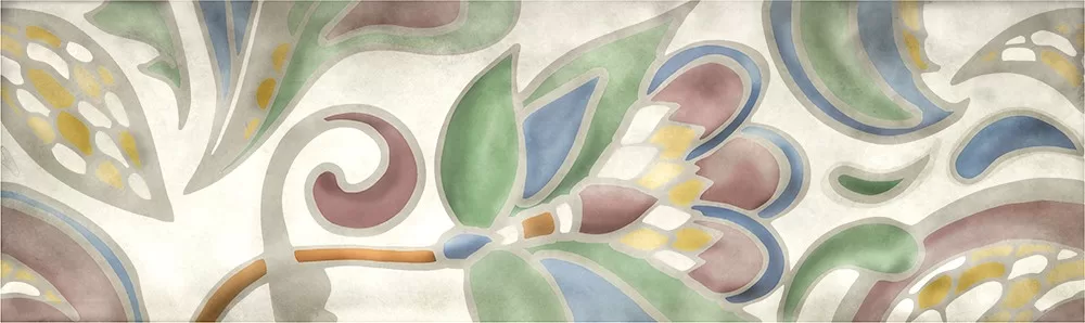 Декор Монпарнас глянцевый HGD\A305\9016 8,5x28,5см