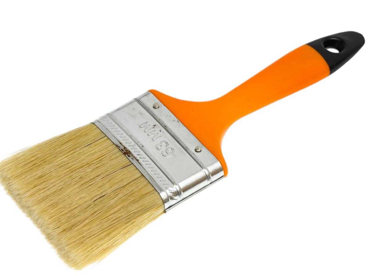Кисть плоская "Профи" №2,5 (63 мм) нат.щетина / пласт.ручка П130-25 Петрович