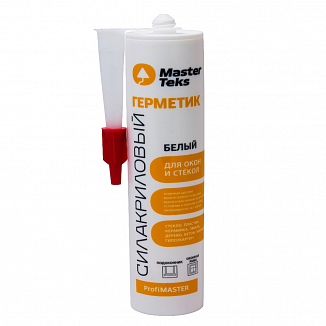 Герметик силакриловый MasterTeks PM для окон и стекол белый 290мл /9613004/