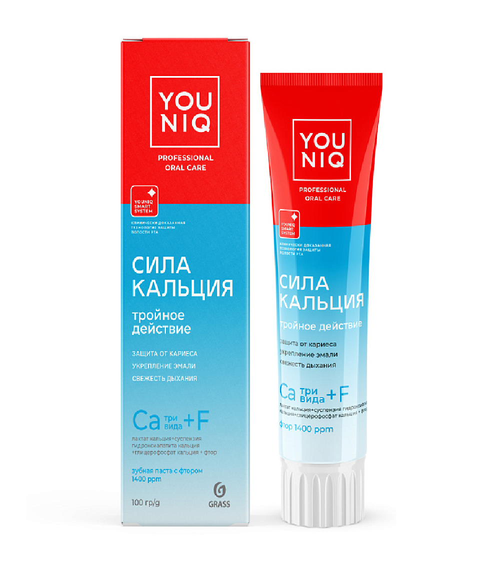 Паста зубная GRASS YOUNIQ сила кальция 100г 145092 СА000181151145092 СА000181151- купить в АПлайн