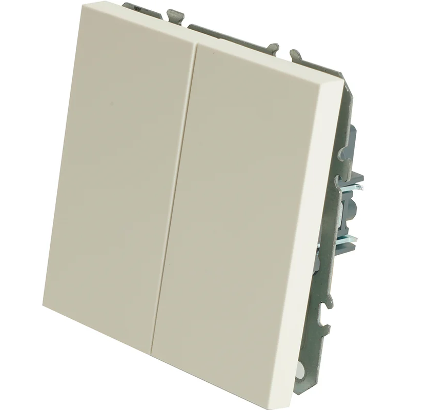 Выключатель "Эмили" 2 СП белый фарфор soft touch механизм Stekker RSW10-5104-01