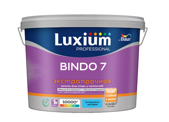Краска в/д Luxium Professional Bindo 7 матовая BC 9л***50034513- купить в АПлайн