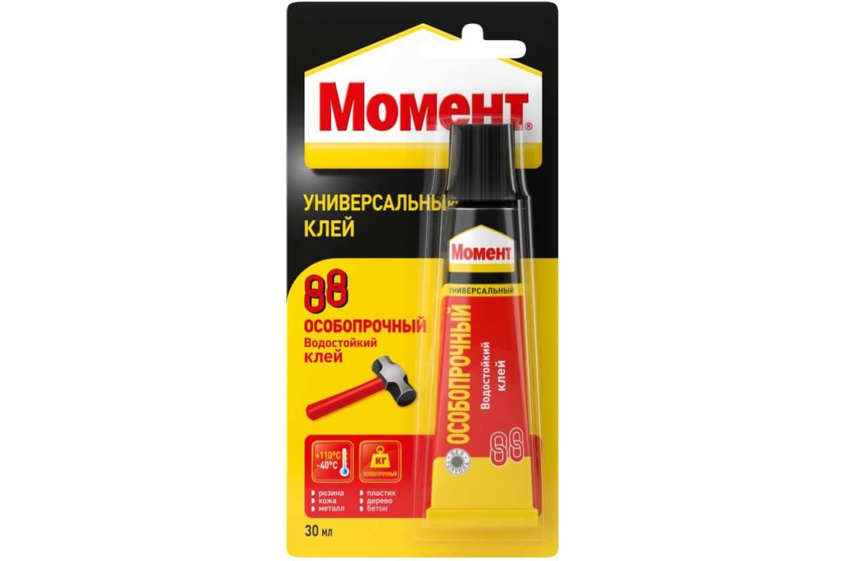 Клей туба МОМЕНТ-88 особопрочный блистер 30мл /1137990/