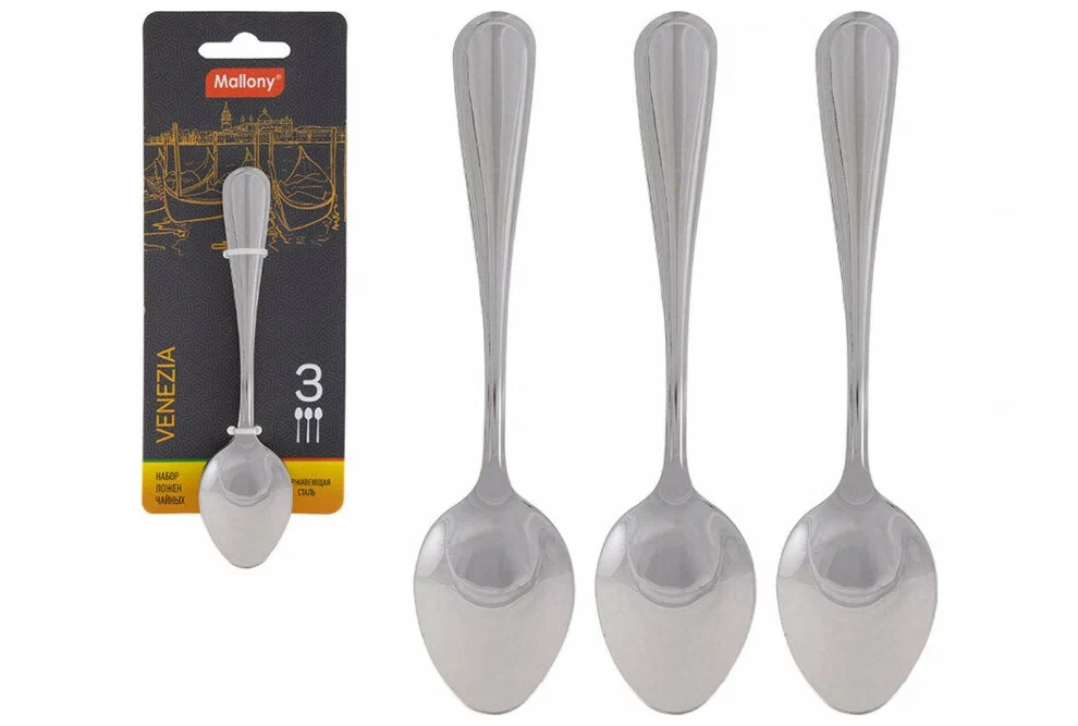 Набор ложек чайных нерж. VENEZIA 3шт 007228