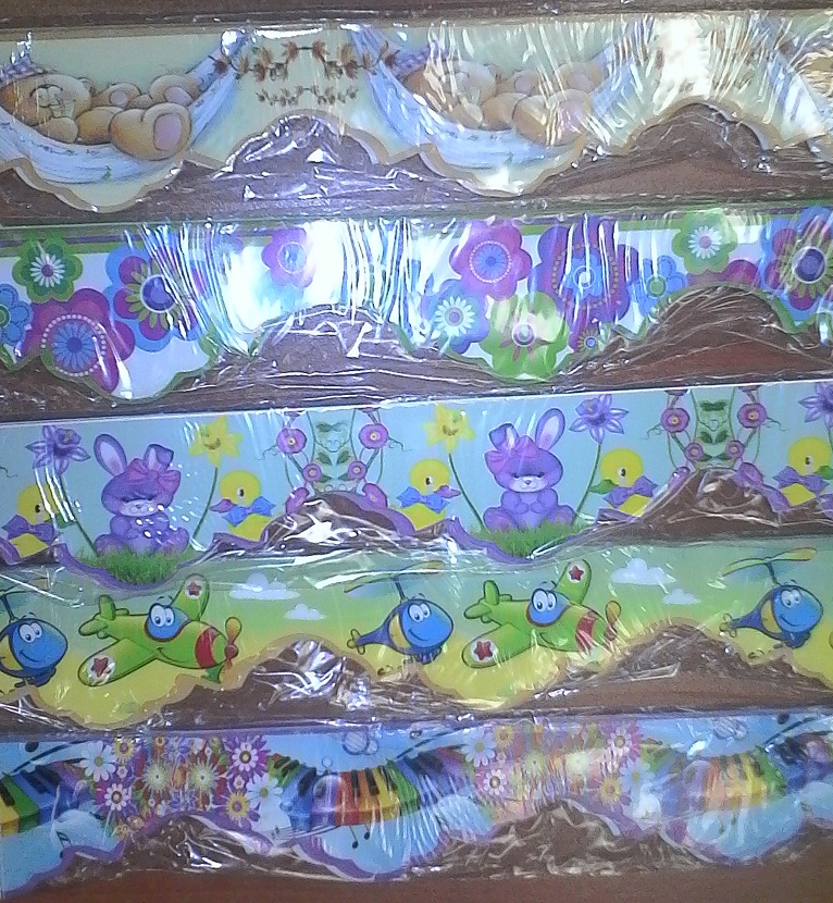 Бордюр бумажный фигурный детский в ассортименте 6см