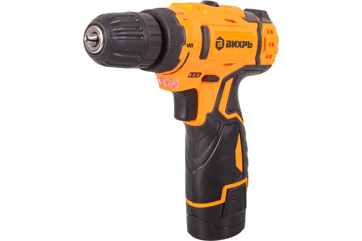 Дрель-шуруповерт аккумуляторная 12В, 30Hm, 1х2,0Ач Вихрь ДА-12Л-2 - 72/14/14 - купить в АПлайн