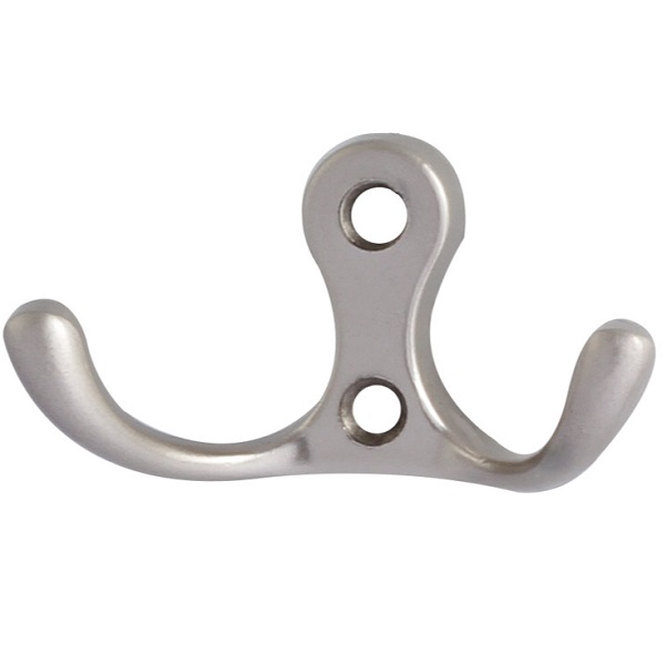 Крючок-вешалка "НОРА-М" №9 2-рожковый матовый никель18467- купить в АПлайн