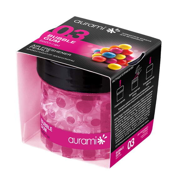 Ароматизатор гелевый AURAMI БАБЛ ГАМ шарики