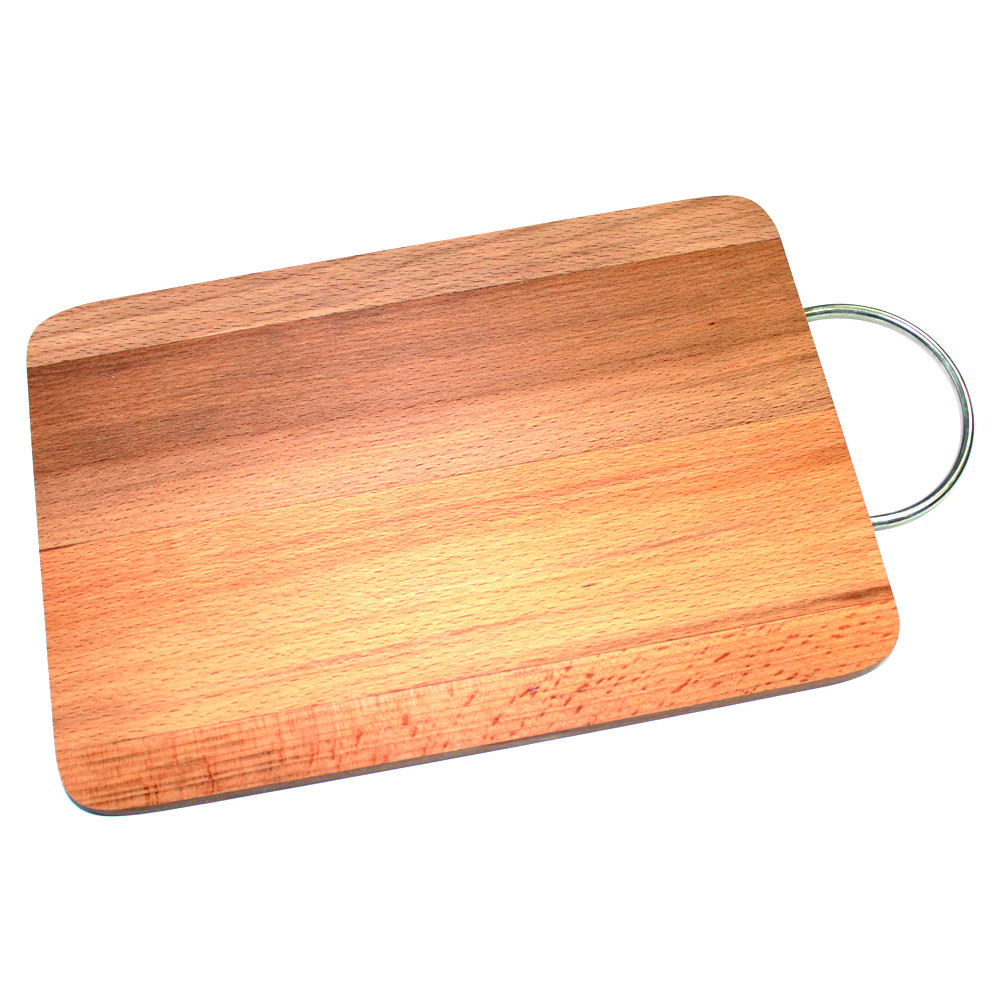 ДОСКА РАЗДЕЛОЧНАЯ БУК С МЕТАЛЛИЧЕСКОЙ РУЧКОЙ 300*220ММ 01-5