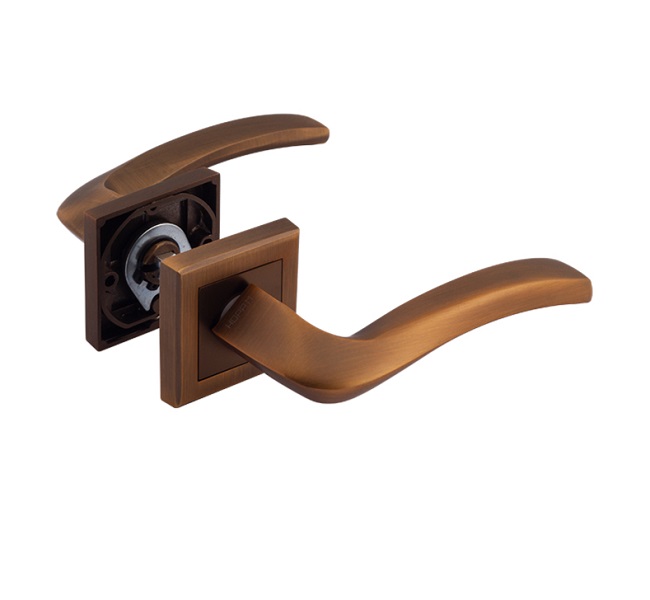 Ручка дверная на розетке НОРА-М AL 112K (квадрат) матовый кофе16587- купить в АПлайн