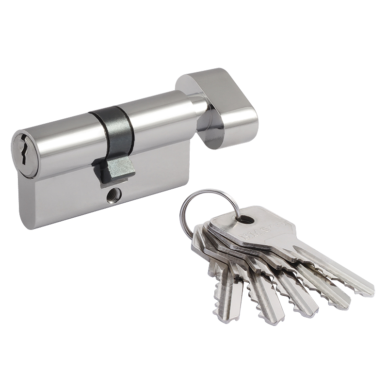 Цилиндр замка (личинка) НОРА-М STD Al ЛВ-60 30х30мм с вертушкой хром - 16554 - купить в АПлайн