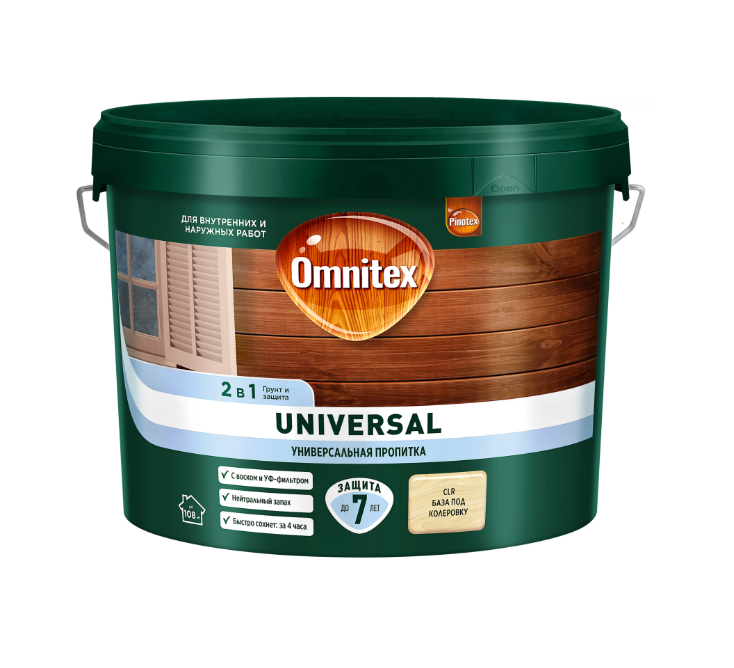 Пропитка Omnitex (Pinotex) кроющая Original BW (база под колеровку) 2,7л