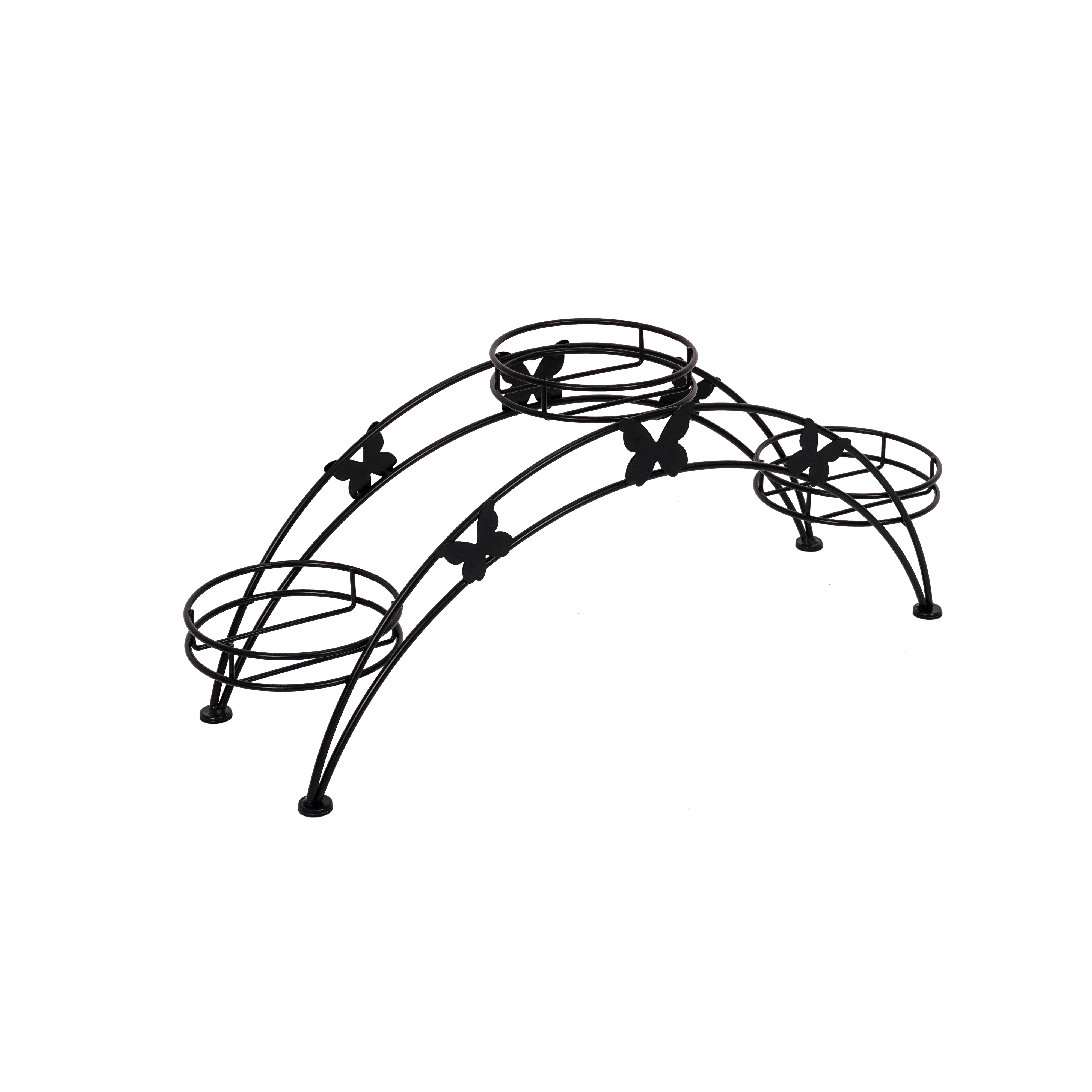 Подставка для цветов металл.Арка 3 черная ПДЦ 413 Ч