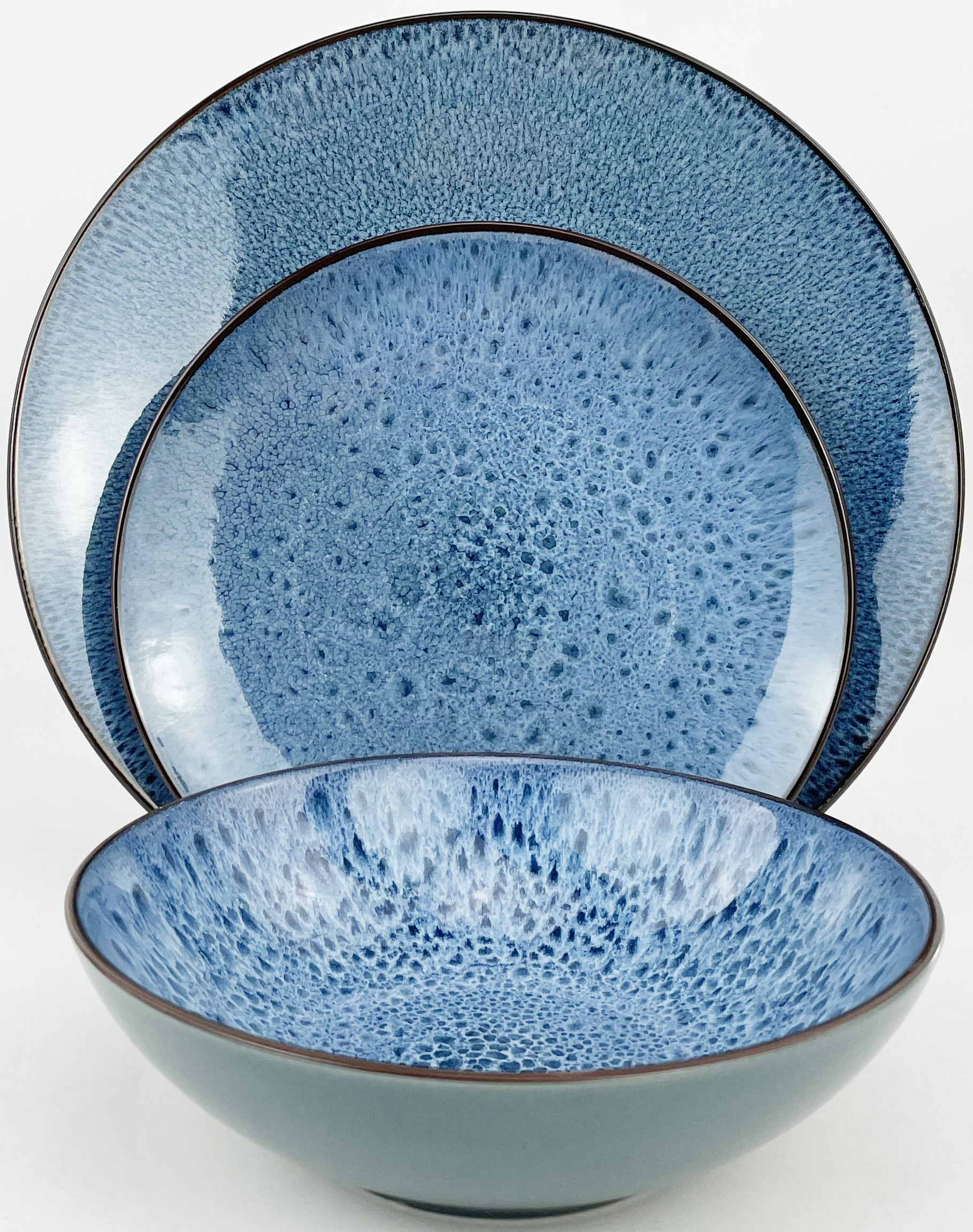 Набор посуды керам. 12 предметов синий камень 104912