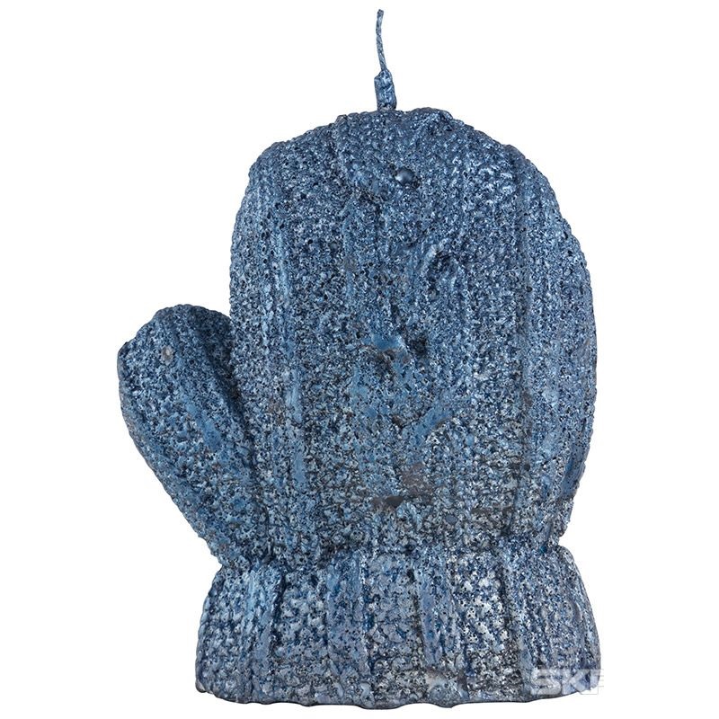 Свеча Варежка синяя 008335