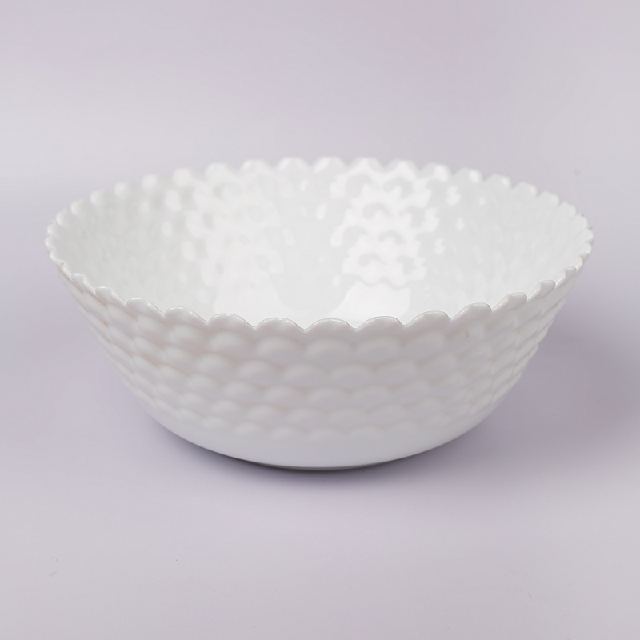 Салатник стеклокерам. БЕЛЫЙ (WHITE) 25см PO-240P 116828116828- купить в АПлайн