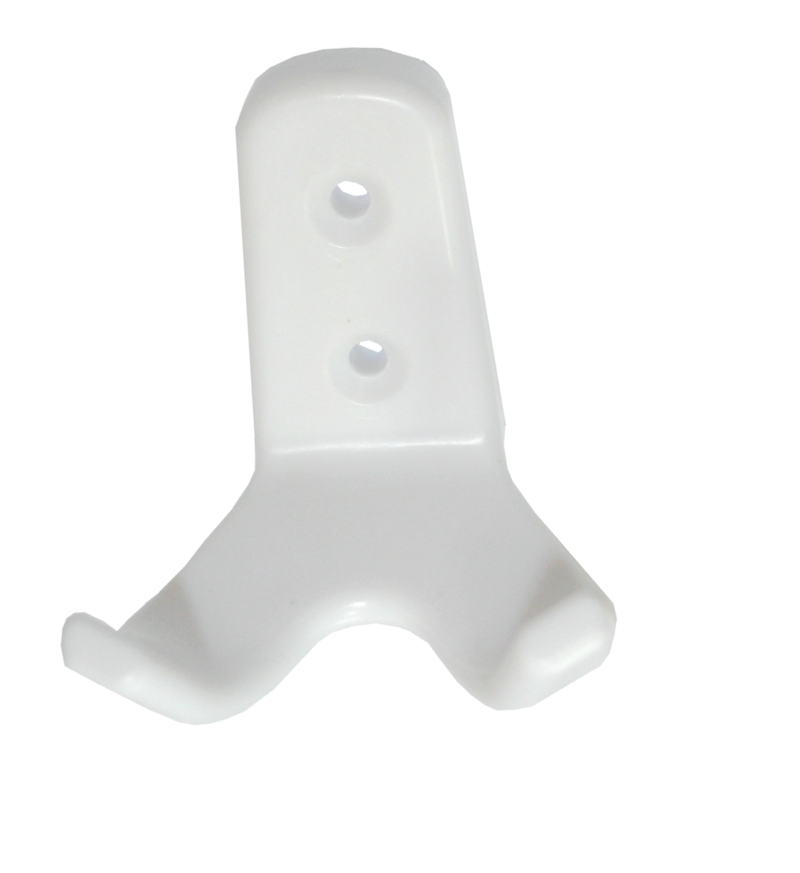 Крючок-вешалка №56 2-рожковый пластик белыйг126- купить в АПлайн
