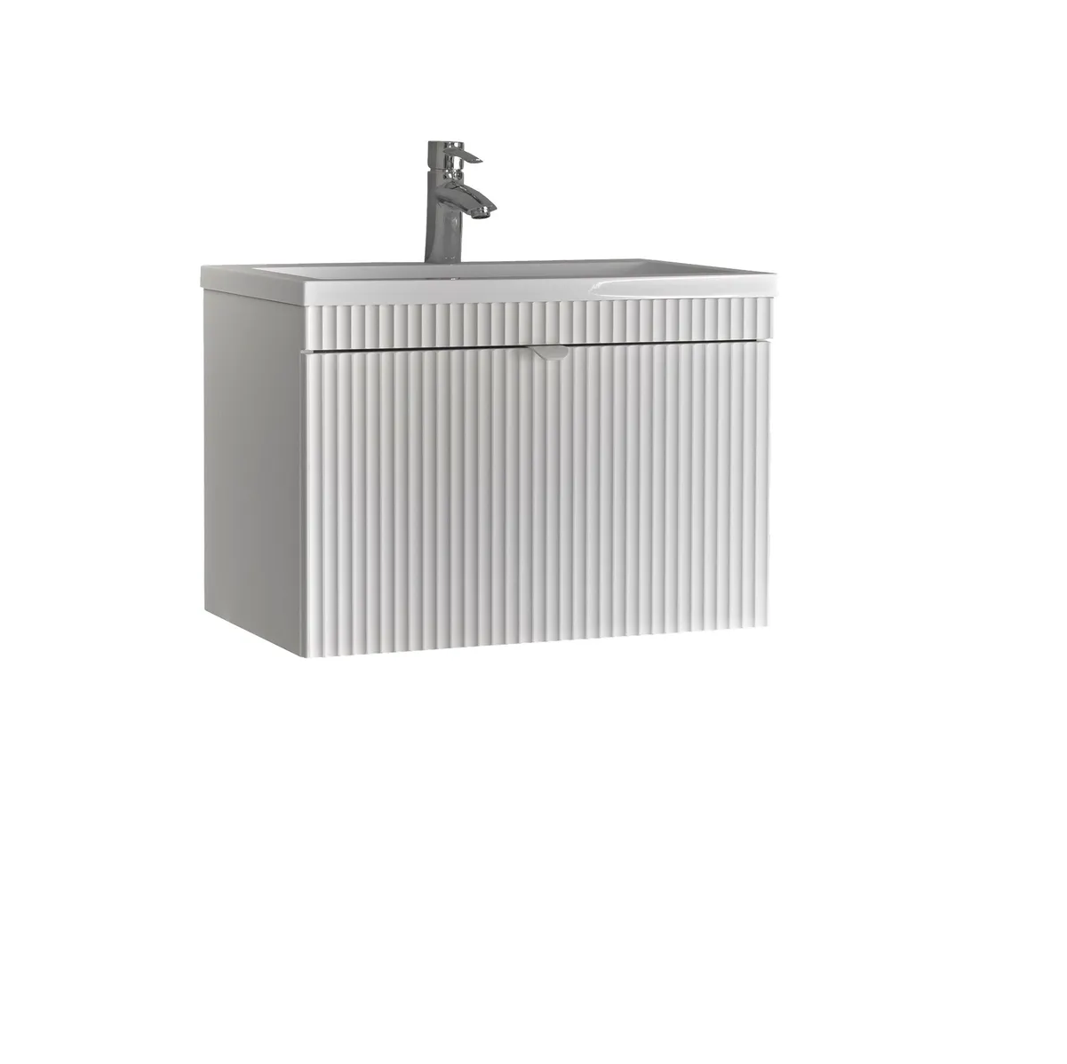 Тумба TOPPUS "GOFFRE ICE 60" подвесная с умывальником, белый, с одним ящиком 9711.029