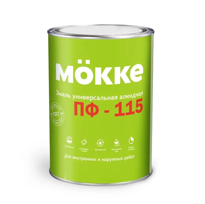 Эмаль алкидная ПФ-115 MÖKKE салатовая 1,9кг