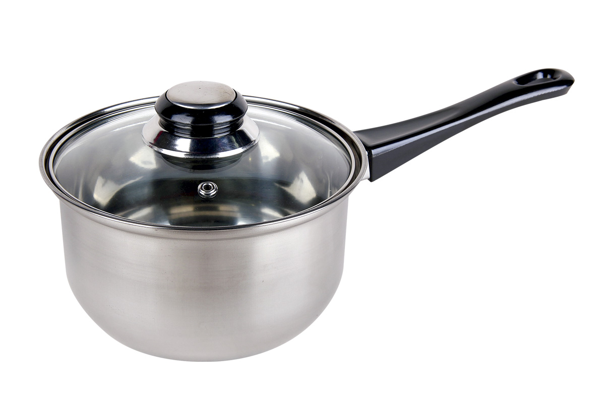 Ковш нерж. StoсkHaus 1.6л с крышкой HJ-0421