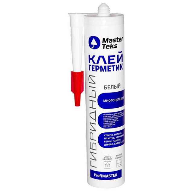 Герметик-клей гибридный MasterTeks PM многоцелевой белый 290мл /9612901