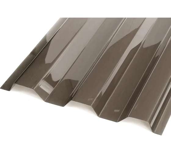 Профилированный монолитный поликарбонат темная бронза 0,8мм Кинпласт 1,05Х2,0мУП000011681- купить в АПлайн