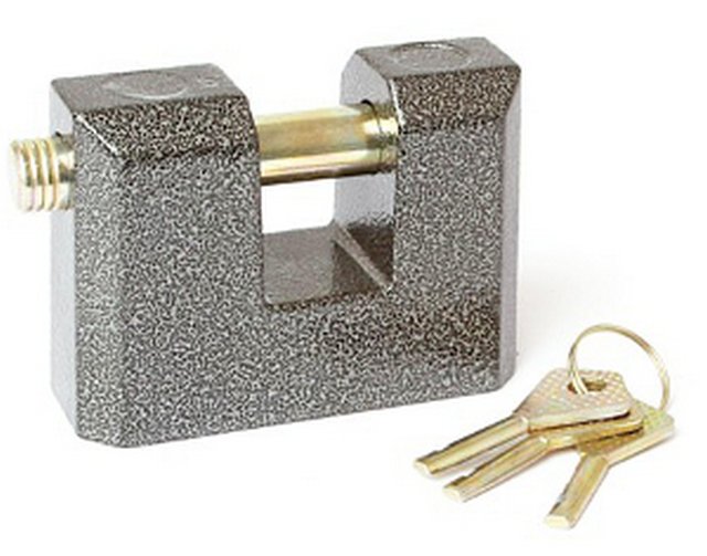 Замок навесной Чебоксары ВС-2-3А алюминевый открытый кирпич