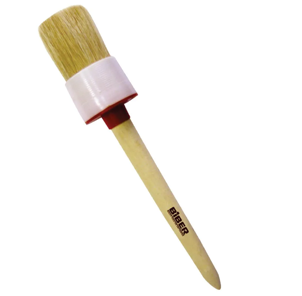 Кисть круглая  №2 "Стандарт" 20 мм (нат.щетина, дер. ручка) Biber 3118031180- купить в АПлайн