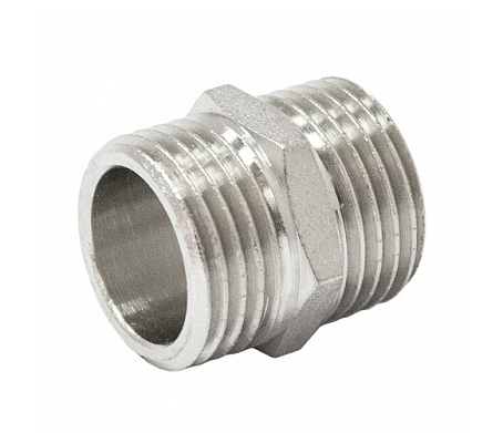 Ниппель 1/2 (d15) нар/нар никелированный