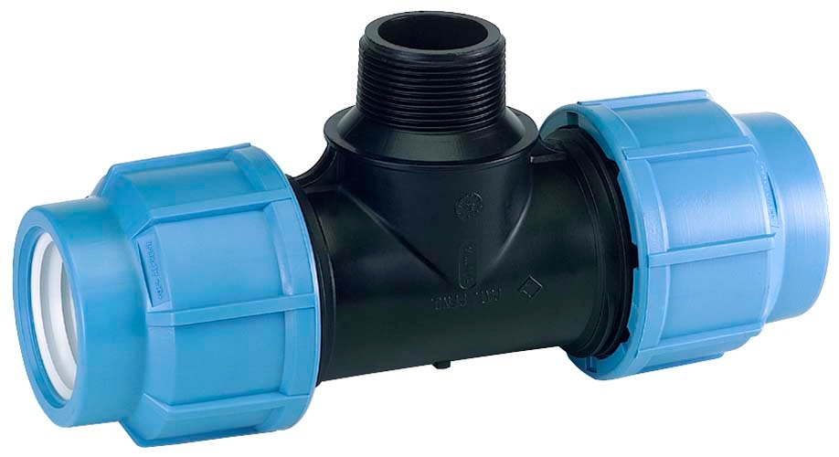 Тройник ПНД 20х3/4 нар. рез.