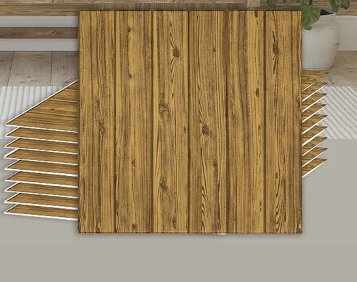 Панель самоклеящаяся Вагонка сосна золотистая 76817 70х70см