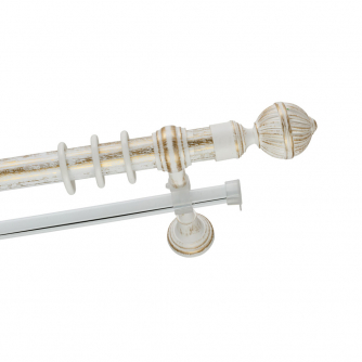 Карниз металлопластик Prima Белое серебро д28мм 1,6м 72988 72988- купить в АПлайн