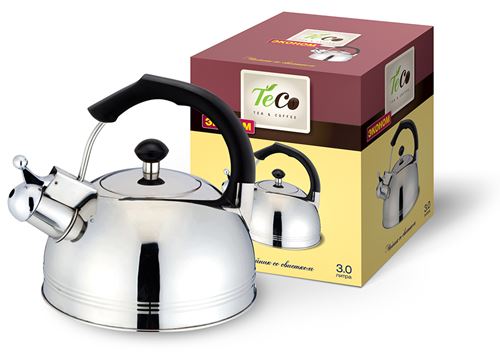 Чайник нерж. Teco 3л со свистком TC-112