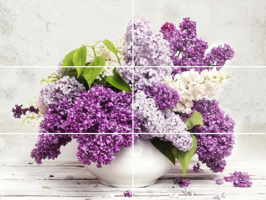 Панно из 6 плиток Арома сирень 06-01-1-64-05-51-693-0 75х100см