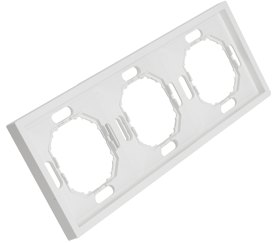 Рамка "Эмили" 3 СП белый фарфор soft touch Stekker PFR00-5003-01