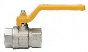 Кран шаровой газ11Б27п1 "БАЗ" Г/Г (вн/вн.) ручка. Д15 (1/2")  БАЗ произ-во Россия