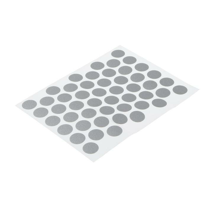 Заглушка - самоклейка 14мм серебро (54шт) BISKREP